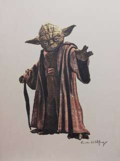 YODA 40x50cm - Emma Wildfang Oil pastels on an artist cardboard   - EO | Catawiki