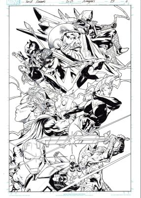 Farid Karami | Avengers #29 Pg 6 Splash Page Farid Karami | ComicArtFans Classifieds