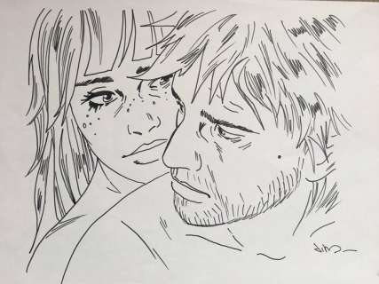 Jim - Dessin original - One night in Rome - Marie and Raphael - (2017) | Catawiki