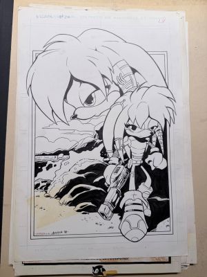 Frank Strom , Jim Amash | Julie-Su Original Art – Knuckles the Echidna #20 P.28 (Strom / Amash, Archie Comics) Artist | ComicArtFans Classifieds