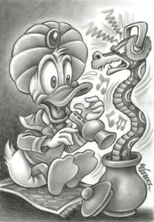 Donald Duck, Snake-Charmer - Original Drawing - Joan Vizcarra - First edition | Catawiki