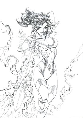 John Royle | Original Zenescope Syke Cover Pencil Art Zenescope Diamond SilverGoldPlatinum Collectible | Raremarq (Buy It Now)