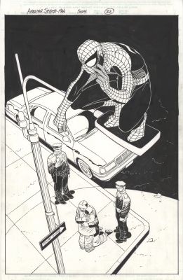 John Romita Jr., Scott Hanna, J. Michael Straczynski - Amazing Spider-Manï¿½#505 Final Title Splash Page