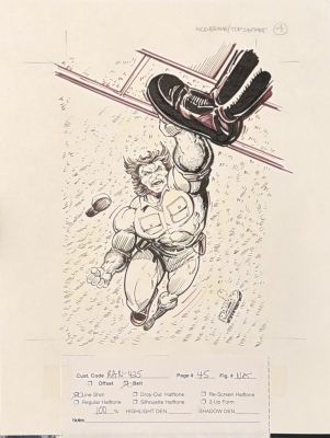Aristides Ruiz | Wolverine: Top Secret Page 45 - Aristides Ruiz - Published Full-Page Wolverine Helicopter Action Illustration | ComicArtFans Classifieds