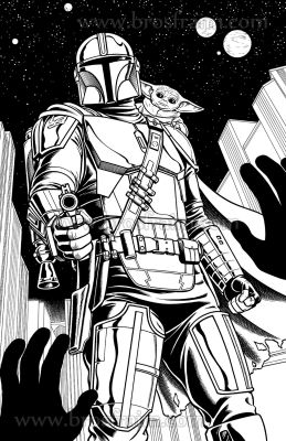 Brendon Fraim, Brian Fraim | 11X17 Star Wars: Mandalorian & Grogu! #6 | ComicArtFans Classifieds
