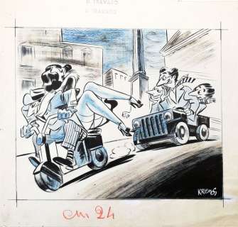 Kremos - original illustr. "Il Travaso" - Page volante - EO | Catawiki