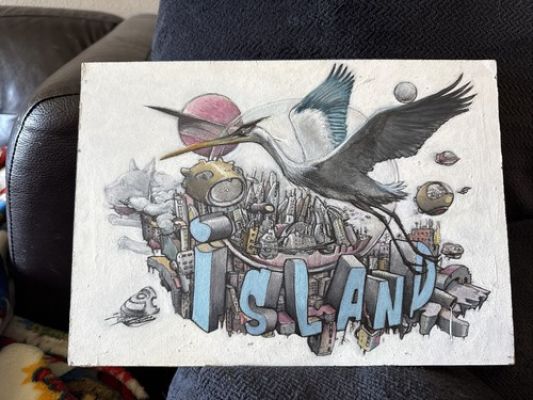 Farel Dalrymple Original Art Drawing Painting Cover Of Image Anthology Island #3 | eBay US (Buy It Now)