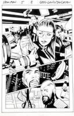 Greg Land/Jay Leisten | Original page for Iron Man 5-8. Cm. 28x43. Ink. Mint. Code 2281. | Segni e Disegni