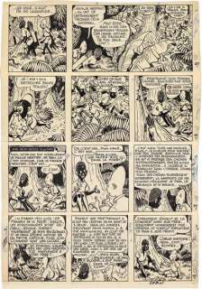 Jijé (1914-1980) | Blondin et Cirage - Le nègre blanc Encre de Chine sur... | Tessier Sarrou