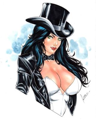 Leoartcomics(Léo Oliveira) | Zatanna Bust Illustration A4. art by LEO OLIVEIRA | Raremarq (Buy It Now)