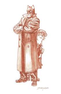 Sanjulian, Manuel - Original drawing (Sanguine) - Blacksad & Weekly | Catawiki
