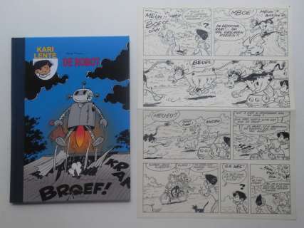 Mau, Bob | Original page (p.3) + album  - Kari Lente 45  - De robot  - hc with cloth spine  - 1st edition  - (2010) | Catawiki
