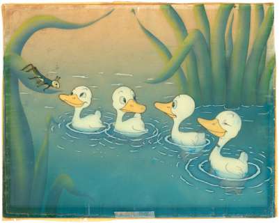 "SILLY SYMPHONIES - THE UGLY DUCKLING" COURVOISIER CEL SETUP. | Hake’s