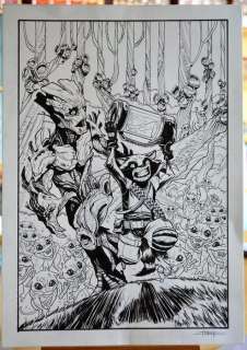 I Guardiani della Galassia - Marco Itri - original Illustr. - Page volante - EO | Catawiki