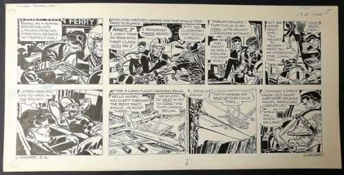 Johnny Hazard # 5 - 2 - original Sunday strip art by Frank Robbins "Daredevil Duel" - EO - (1976) | Catawiki