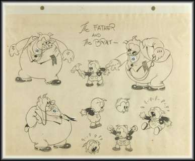 MICKEY’S GOOD DEED ORIGINAL ART MODEL SHEET. | Hake’s