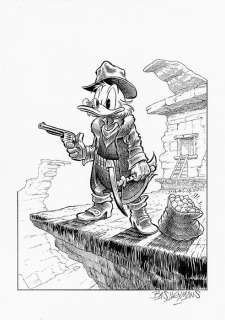 Bas Heymans - Uncle Scrooge - On the watch - Art préliminaire original | Catawiki
