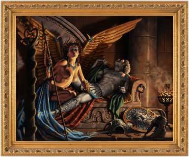 DORIAN CLEAVENGER DEATH OF PARIAH FRAMED ORIGINAL ART. | Hake’s