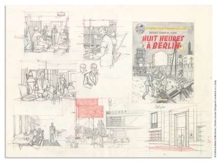 AUBIN - Lot 84 - ANTOINE AUBIN BLAKE ET MORTIMER Huit heures à Berlin...