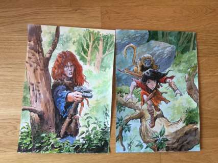 Surzhenko, Roman - 2x Dessin original - Thorgal - La jeunesse de Thorgal  (2018) | Catawiki