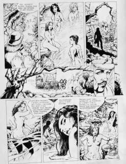 Penet. Régis - Â«Les Fleurs CarnivoresÂ». Encre de Chine pour la planche 12