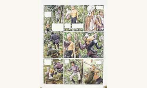 VINK Â«Le Moine FouÂ». Gouache en couleurs pour la planche 8 du dixième | Tessier Sarrou