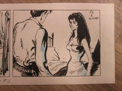 Forest  - Planche originale - Le sang dans la plaine - publiée dans France-Soir - (1964) | Catawiki