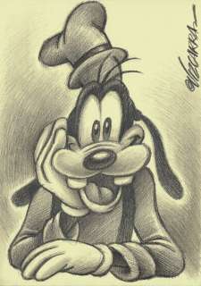 Hey Goofy! - Original Drawing - Joan Vizcarra  - Art de crayon | Catawiki