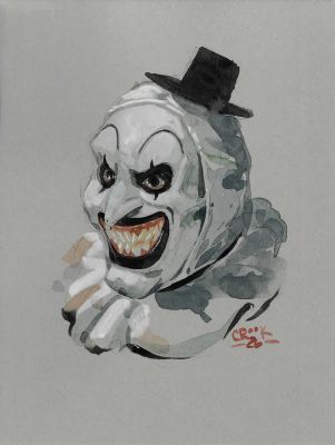 Tyler Crook | Art the Clown : Terrifier - Toned Paper Original Art Sketch | Tyler Crook