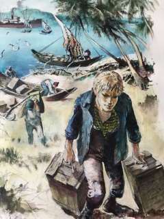 Steven Severijn - Originele tekening in kleur naar de cover van Steven Severijn - De Gordel van Smaragd | Catawiki