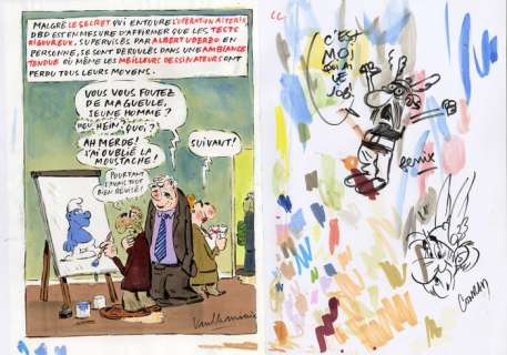 Vuillemin - Dessin Original - Hommage Ã  Astérix - DBD (Dossiers de la Bande Dessinée) -  (2013) | Catawiki