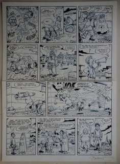 Bosschaert, Jan  - Originele pagina (p.2) - De geverniste vernepelingskes - Gag ’Erik Van Looy’ | Catawiki