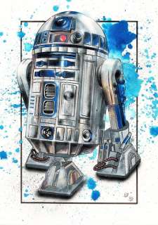 R2-D2, Star Wars - Original Painting - Diego Septiembre - Art original | Catawiki