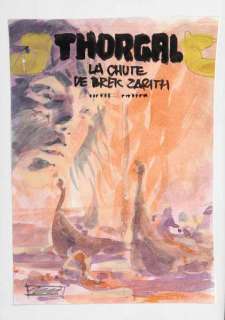 Rosinski | Thorgal, illustration Ã  l’aquarelle pour le proje… | Banque Dessinée