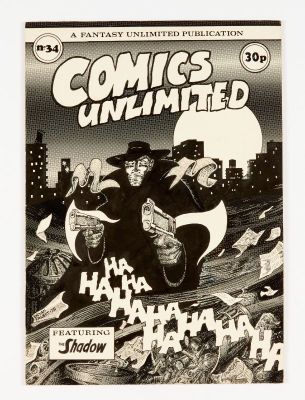 The Shadow original fanzine cover artwork (1975) drawn and signed by… | Comic Book Auctions ltd