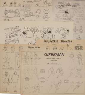 Animation Model Sheets Lot of 30+ | Weiss Auctions