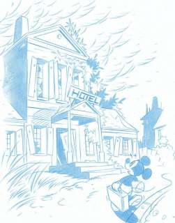 Mickey’s Hotel - Original Drawing - Jaume Esteve - Art de crayon | Catawiki