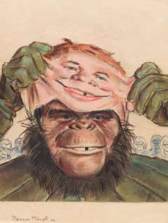 NORMAN MINGO (1896-1980) "The Planet of the Apes." [MAD MAGAZINE]