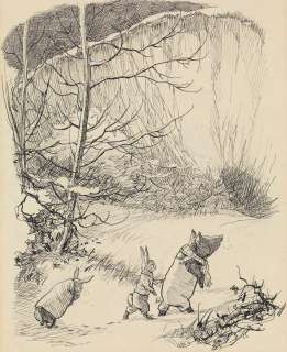 CHILDREN’S KENNETH GRAHAME ERNEST H. SHEPARD. "He led them into the chalk-pit, till they stood at the very foot." | Swann Galleries