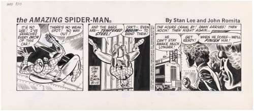 THE AMAZING SPIDER-MAN 1980 DAILY STRIP ORIGINAL ART BY JOHN ROMITA. | Hake’s
