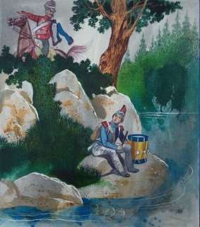 Once Upon A Time - - Original drawing (gouache / watercolour) - Fairy Tales - Drummer Boy - Page volante | Catawiki