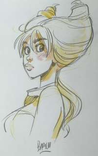 Barbucci, Alessandro - Illustration originale - Personnage féminin - EkhÃ¶ (2018) | Catawiki