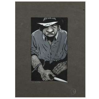 WINTZ Nicolas (né en 1959) Dessin original " L’Homme au couteau ". | Tajan