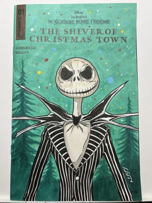 Leon Leclaire Comic Art | Jack Skellington Sketch Cover by Leon | Raremarq (Buy It Now)
