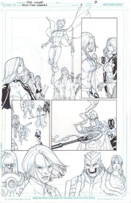 DC Universe original comic art by Mike S. Miller Power Girl Black Canary Dr Fate | eBay US (Buy It Now)
