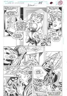 Web of SpiderMan 115 page 10 by Alex Saviuk Inker Don Hudson | Planet Original Art