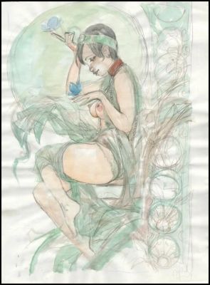 Lot 277 - Meddour. Illustration originale de charme | BDEnchères