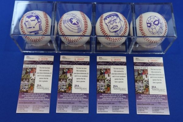 Stan Lee & Michael Golden Autographed & Marvel Sketched MLB Baseball Set JSA COA | eBay US