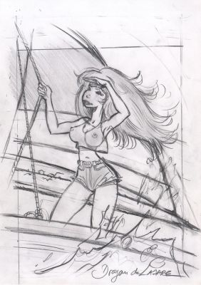 Dragan de Lazare - Illustration originale Rubine + ex-libris | Galerie des bulles