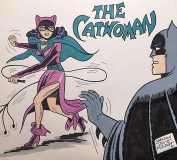 Batman / Catwoman - Shelly Moldoff - Original Catwoman / Batman Illu - Art original - (1993) | Catawiki